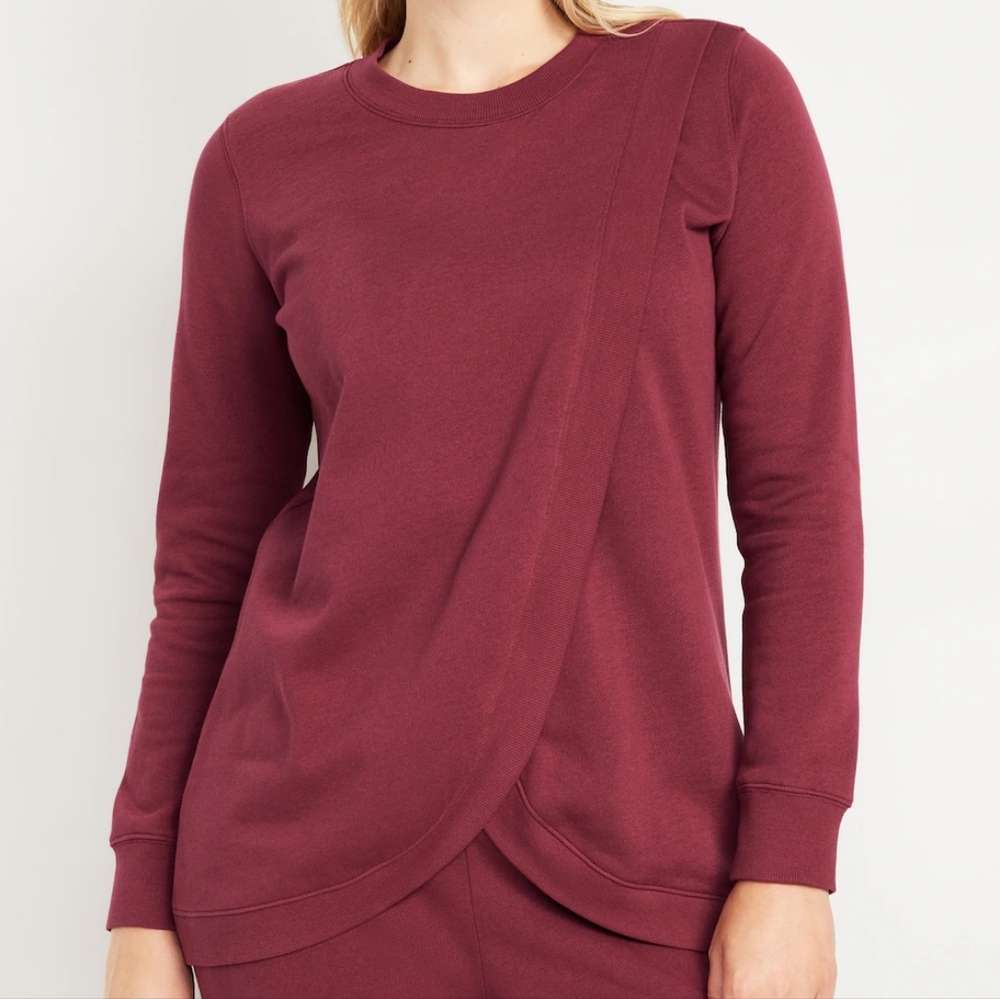 Old Navy Maternity Cross Front Nursing Sweatshirt